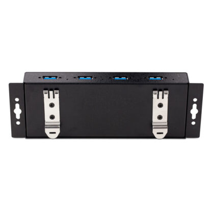 StarTech.com 4-Port Industrial USB 3.0 5Gbps Hub - Rugged USB Hub w/ ESD and Surge Protection - DIN/Wall/Desk Mountable USB-A Hub - USB Expander w/Locking Ports, Heavy Duty - Startech 5G4AINDNP-USB-A-HUB