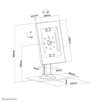 Βάση Tablet Neomounts DS15-650WH1 Λευκό