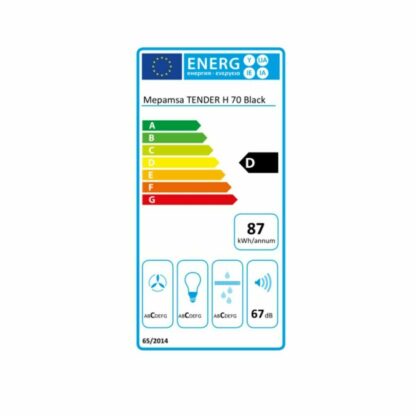 Συμβατικός Απορροφητήρας Mepamsa Tender H 70N 70 cm 705 m3/h 44 dB 800W Μαύρο C