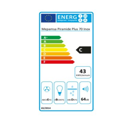 Συμβατικός Απορροφητήρας Mepamsa PIRAMIDE PLUS70 70 cm 290 m³/h C Χάλυβας