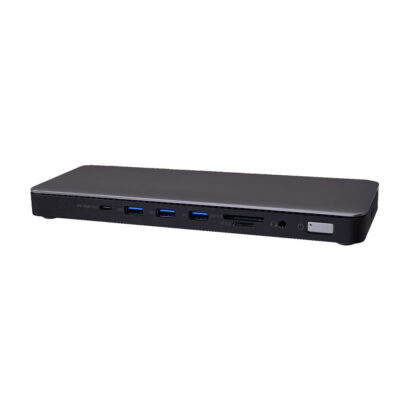 V7 DOCKTB4PT laptop dock/port replicator Wired Thunderbolt 4 Black, Silver - USB Hub