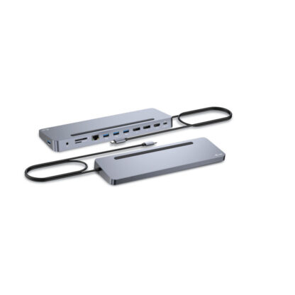 USB-C Hub i-Tec C31FLAT2PDPRO Ασημί