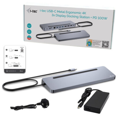 USB-C Hub i-Tec C31FLAT2PDPRO Ασημί