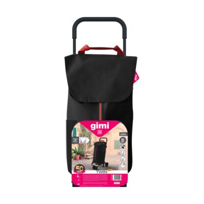 Καροτσάκι Αγορών Gimi Twin Urban Μαύρο 50 L 39 x 52 x 95 cm