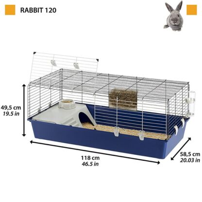 Κλουβί Ferplast Rabbit 120 Μέταλλο Πλαστική ύλη 11,8 x 58,5 x 49,5 cm