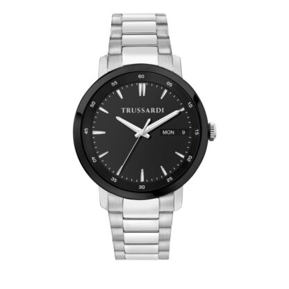 Ανδρικά Ρολόγια Trussardi R2453147015 Μαύρο Ασημί (Ø 41 mm)