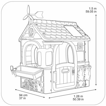 Παιχνιδάκι Παιδικό Σπίτι Famosa Eco House 150 x 120 x 94 cm