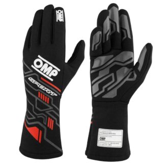 Men's Driving Gloves OMP SPORT Μαύρο/Λευκό S