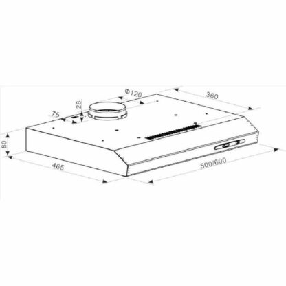 Συμβατικός Απορροφητήρας Candy CFT610/4W/P 60 x 8 x 46 cm Λευκό