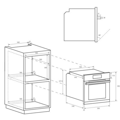 Φούρνος Candy FIDCP X625 L 2400 W 70 L