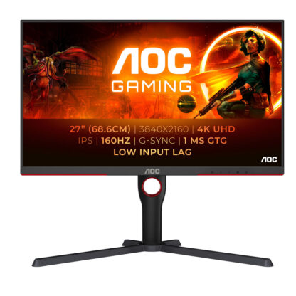 Οθόνη Gaming AOC U27G3X/BK 27" 4K Ultra HD 160 Hz/s