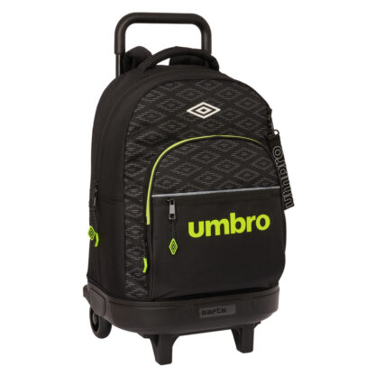 Σχολική Τσάντα με Ρόδες Umbro Lima Μαύρο 33 X 45 X 22 cm