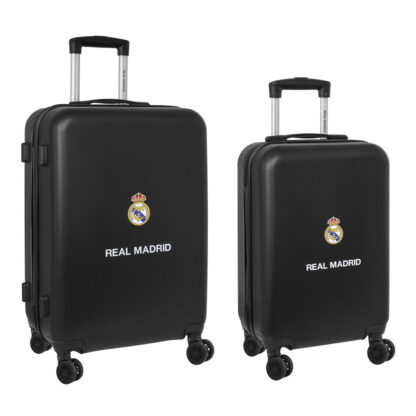 Σετ Bαλίτσες Real Madrid C.F. + mediano 24 Τρόλεϊ Ναυτικό Μπλε 40 x 63 x 26 cm (2 Τεμάχια)