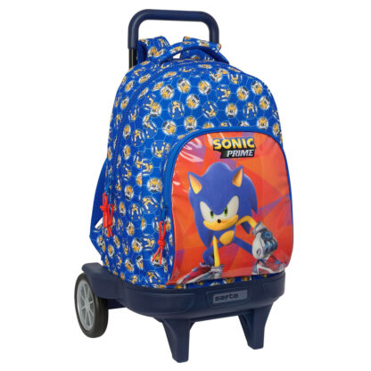 Σχολική Τσάντα με Ρόδες Sonic Prime Μπλε 33 x 45 x 22 cm