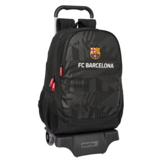 Σχολική Τσάντα με Ρόδες F.C. Barcelona Black Μαύρο 33 x 45 x 22 cm