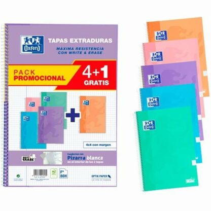 Σημειωματάριο Oxford WRITE&ERASE Pastel Din A4 80 Φύλλα 21,5 x 31,5 cm 5 Τεμάχια (25 Μονάδες)