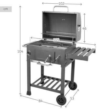 φορητό Mπάρμπεκιου Aktive Μέταλλο Χάλυβας 102 x 104 x 65 cm