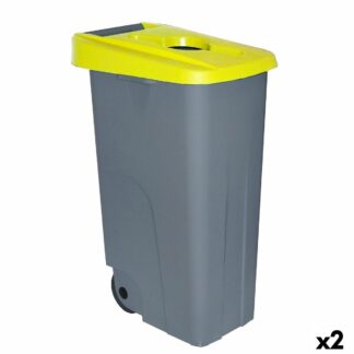 Κάδος Απορριμμάτων για Ανακύκλωση Denox 65 L Πράσινο (x2)