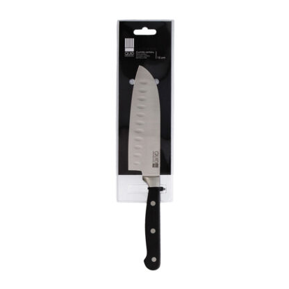 Μαχαίρι Santoku Quid Professional Inox Chef Black Μαύρο Μέταλλο (13 cm) (Pack 10x)