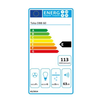 Συμβατικός Απορροφητήρας Teka CAMPANA DBB 60 NEGRO 60 cm 380 m3/h 60 dB 195W Μαύρο