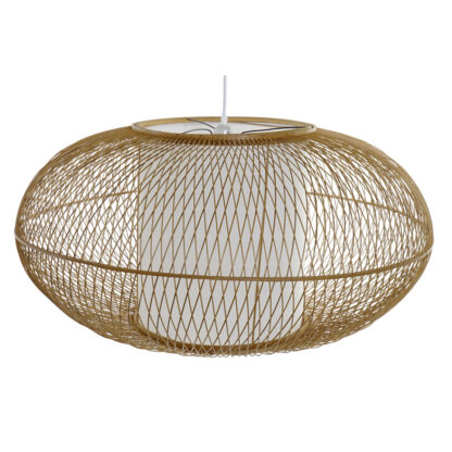 Φωτιστικό Οροφής DKD Home Decor Λευκό Φυσικό Bamboo 40 W 83 x 83 x 40 cm