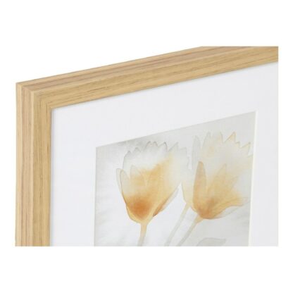 Πίνακας DKD Home Decor Drawed Leaf 33 x 3 x 38 cm Παραδοσιακά Φύλλο φυτού (x2)