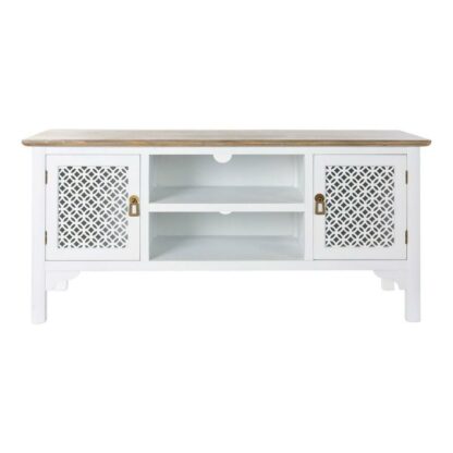 Έπιπλο Τηλεόρασης Home Decor 8424001812066 Λευκό Πολύχρωμο Ανοιχτό καφέ Έλατο 120 x 45 x 58 cm