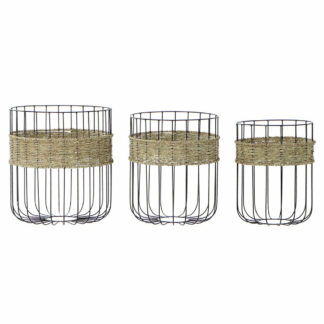 Σετ Καλαθιών DKD Home Decor ρατάν Bali (2 pcs) (25 x 25 x 22 cm) (35 x 35 x 37 cm)