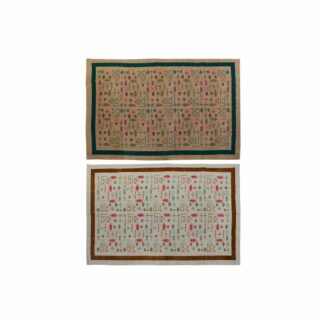 Χαλί DKD Home Decor 120 x 180 x 0,4 cm πολυεστέρας Λευκό Ikat Boho (x2)