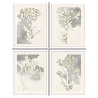 Πίνακας DKD Home Decor 50 x 2,5 x 65 cm Blomster Σύγχρονη (6 Τεμάχια)