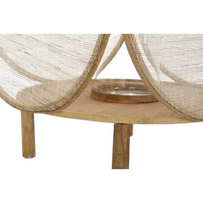 Lanterne DKD Home Decor Καφέ Φυσικό Bamboo Κρυστάλλινο Ανατολικó 42 x 42 x 55 cm