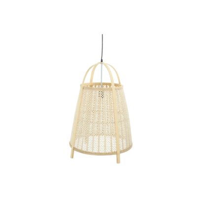 Φωτιστικό Οροφής DKD Home Decor Κρεμ Φυσικό Bamboo 50 W 47 x 47 x 64 cm