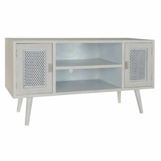 Έπιπλο Τηλεόρασης DKD Home Decor Λευκό Μπεζ 136 x 40,5 x 52 cm