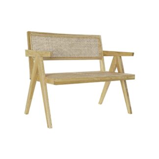 Παγκάκι DKD Home Decor Relax 120 x 44 x 87 cm Φυσικό ξύλο mindi Αλουμίνιο