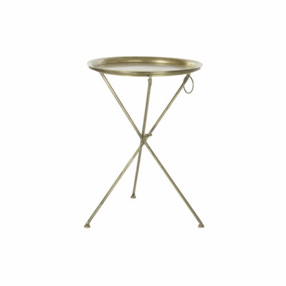 Βοηθητικό Τραπέζι DKD Home Decor Χρυσό Ορείχαλκος (47,5 x 47,5 x 64,5 cm)