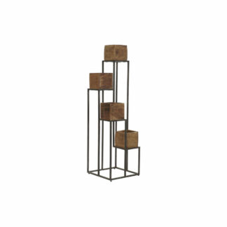 Γλάστρα DKD Home Decor Φυσικό Μέταλλο Bamboo Bali 41 x 41 x 68 cm