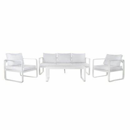 Καναπές κήπου DKD Home Decor Λευκό Αλουμίνιο 78 cm 184 x 72 x 78 cm