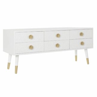 Έπιπλο Τηλεόρασης Home Decor Καφέ 140 x 38 x 53 cm Έλατο Φυσικό ρατάν