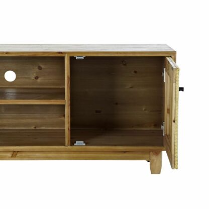 Έπιπλο Τηλεόρασης Home Decor Καφέ 140 x 38 x 53 cm Έλατο Φυσικό ρατάν