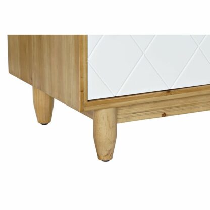 Έπιπλο Τηλεόρασης Home Decor Καφέ 140 x 38 x 53 cm Έλατο Λευκό