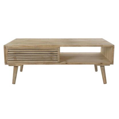 Τραπέζι DKD Home Decor 99 x 59 x 38 cm Έλατο Φυσικό Αλουμίνιο