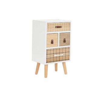 Κομοδίνο DKD Home Decor Λευκό Έλατο Ξύλο MDF 45 x 40 x 55 cm