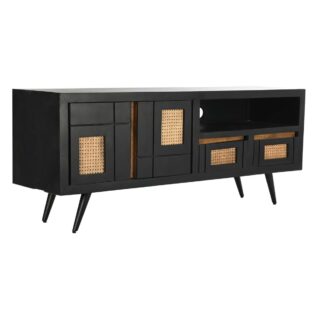 Έπιπλο Τηλεόρασης Home Decor Καφέ 140 x 38 x 53 cm Έλατο Λευκό