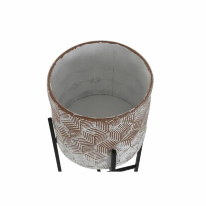 Σετ ζαρντινιέρων DKD Home Decor Φθαρμένο 32,5 x 32,5 x 76,5 cm Μέταλλο (x2)