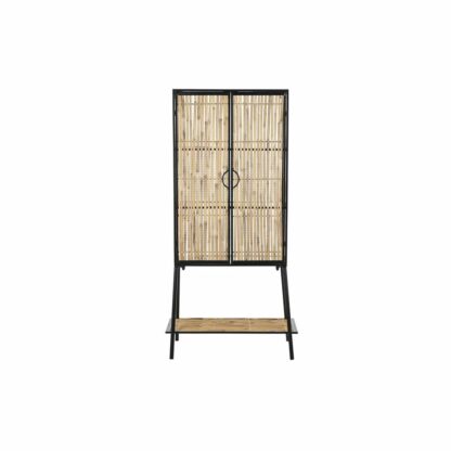 Σκευοθήκη DKD Home Decor Μαύρο Φυσικό Μέταλλο 65 x 35 x 130,5 cm