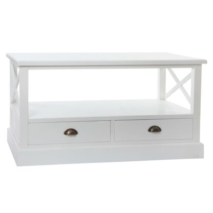 Τραπεζάκι Καφέ DKD Home Decor Λευκό Ξύλο (108 x 48 x 56,5 cm)