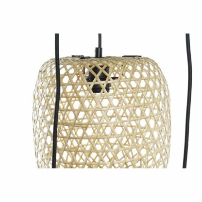 Φωτιστικό Οροφής DKD Home Decor Καφέ Μαύρο Bamboo 50 W 43 x 43 x 100 cm