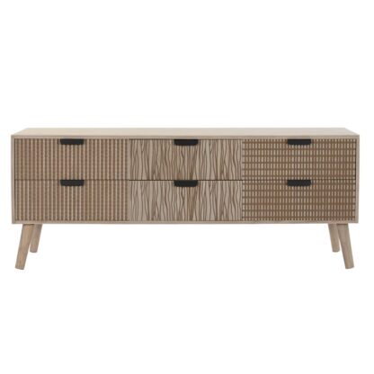 Έπιπλο Τηλεόρασης Home Decor Έλατο Καφέ Ξύλο MDF 120 x 40 x 47 cm