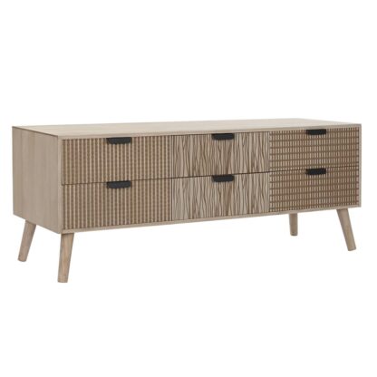 Έπιπλο Τηλεόρασης Home Decor Έλατο Καφέ Ξύλο MDF 120 x 40 x 47 cm