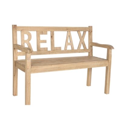 Παγκάκι DKD Home Decor Relax 120 x 44 x 87 cm Φυσικό ξύλο mindi Αλουμίνιο